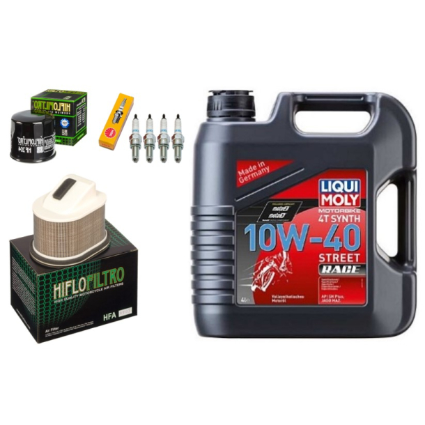 Servicekit KAWASAKI Z750 04-12 Z1000 03-06olie, oliefilter, luftfilter, tndrr, bundproppakning