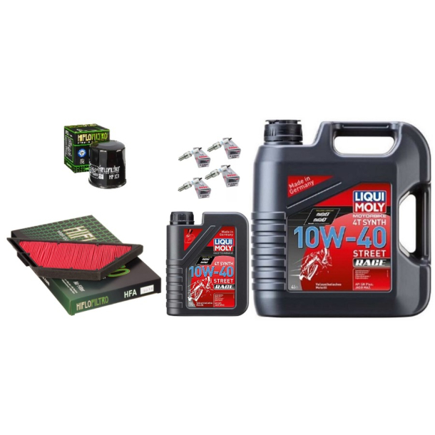 Servicekit KAWA ZZR1400 06-11 GTR1400 06-20 olie, oliefilter, luftfilter, tndrr, bundproppakning