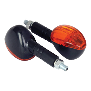 Blink st a 2 stk. Universal Midi Axe Indicators With Black Body And Amber Lens